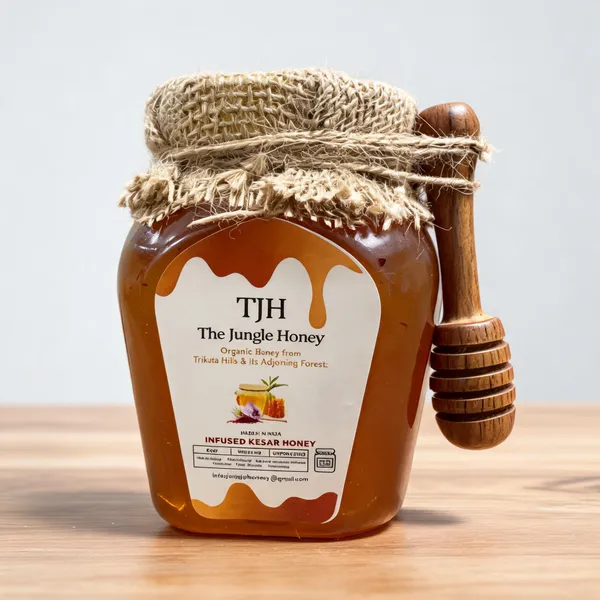 Tjh_Kesar_Infused_Raw_Honey_With_Wooden_Dipper