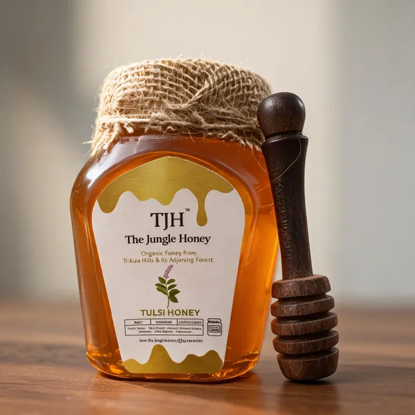 Tjh_Tulsi_Infused_Raw_Honey_With_Wooden_Dipper