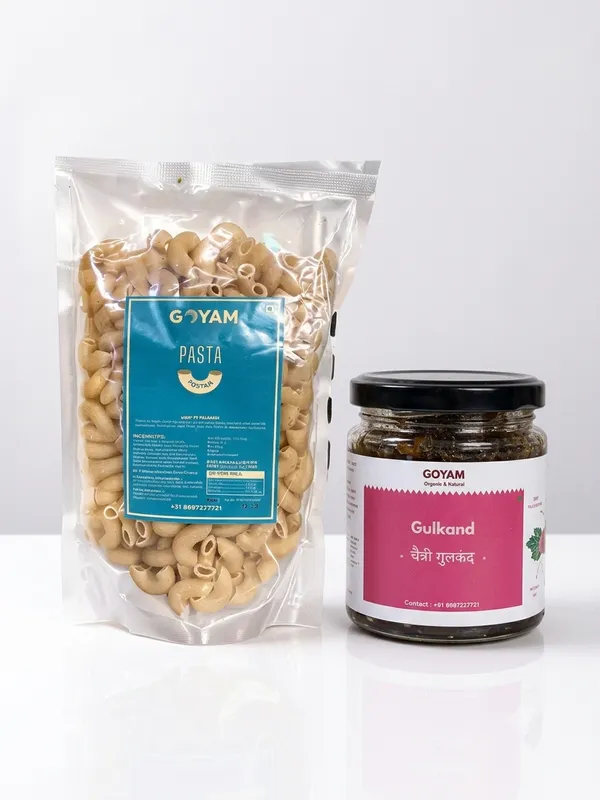 Goyam_Foxtail_Millet_Elbow_Pasta_&_Chaitri_Rose_Petal_Gulkand_Pack_Of_2
