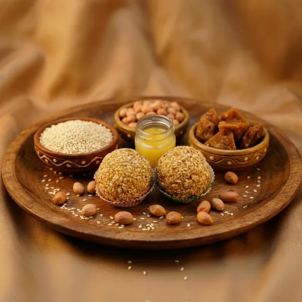 Til_Peanut_Jaggery_Laddu