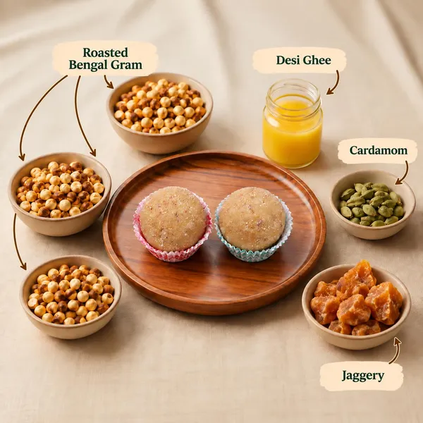 Chana_Sattu_Laddu_With_Jaggery