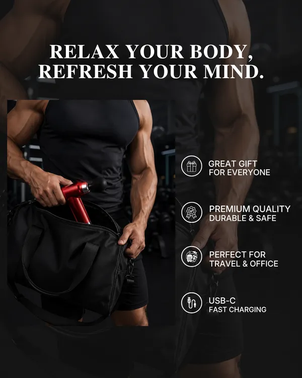 Full_Body_Percussion_Massage_Gun_Usb_Rechargeable_Red