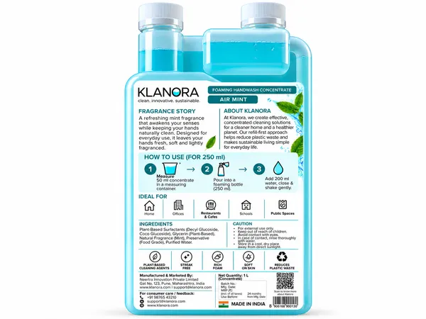 Klanora_Air_Mint_Foaming_Handwash_Concentrate