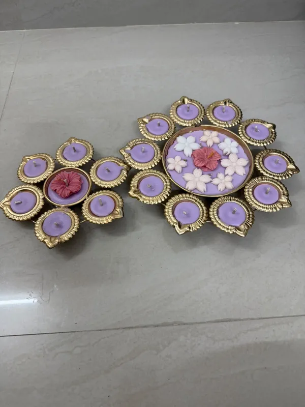 Gold-Tone_Floral_Diya_Candle_Holder_Set