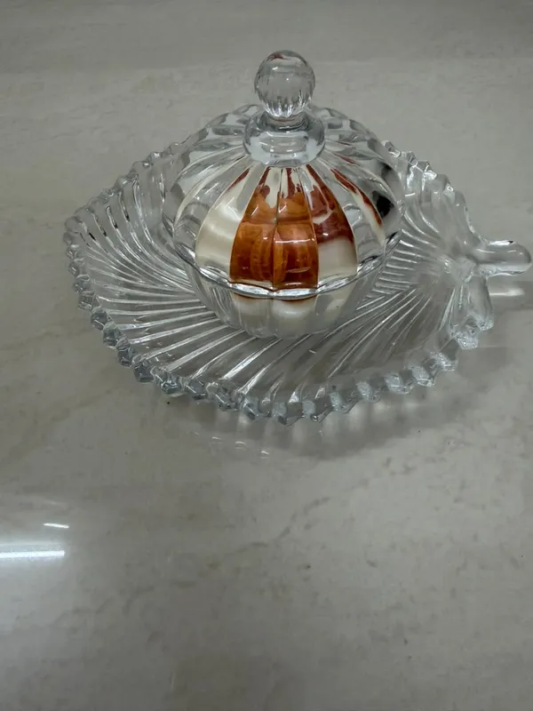 Clear_Glass_Pumpkin_Candle_Holder_With_Tray