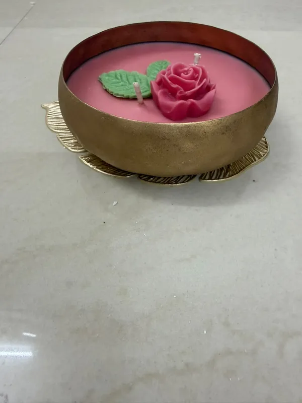 Hammered_Urli_Metal_Floral_Decorative_Candle_BowlWax_Floral_Rose_Decorative_Bowl_Candle_Small