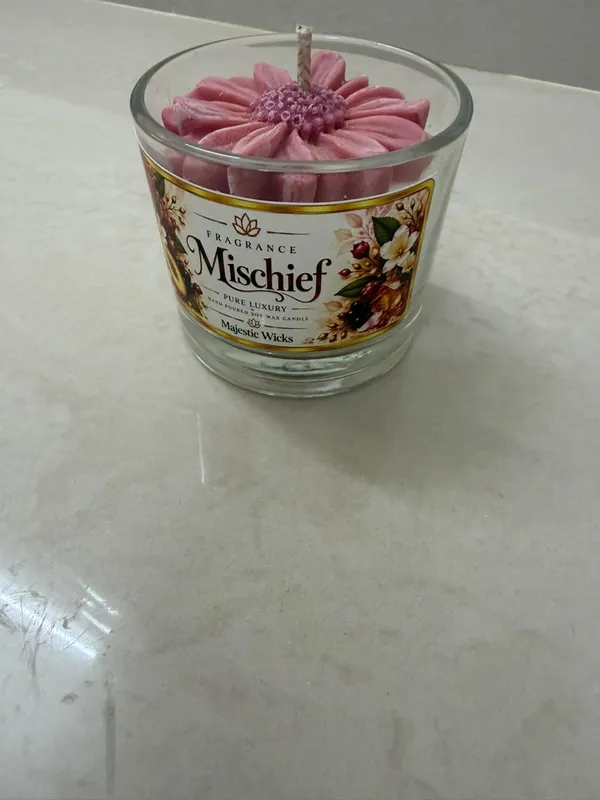 Soy_Wax_Glass_Floral_Pink_Flower_Shaped_Decorative_Candle