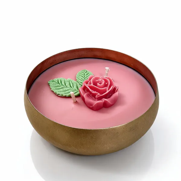 Wax_Metal_Floral_Rose_Decorative_Bowl_Candle