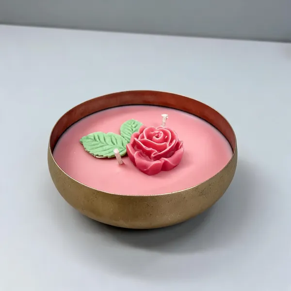Wax_Metal_Floral_Rose_Decorative_Bowl_Candle