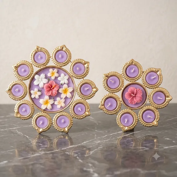 Metal_Gold-Tone_Festive_Floral_Diya_Candle_Holder_Set_Of_2