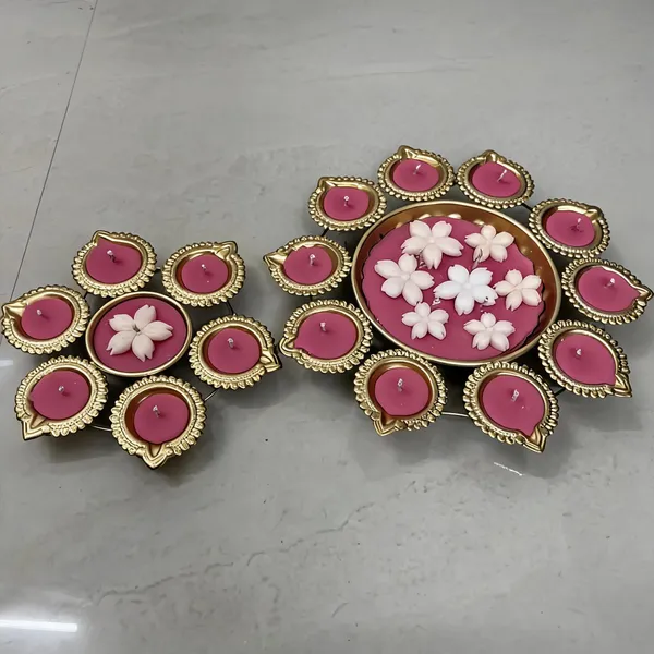 Wax_Metal_Traditional_Floral_Gold-Tone_Decorative_Diya_Set_Of_2