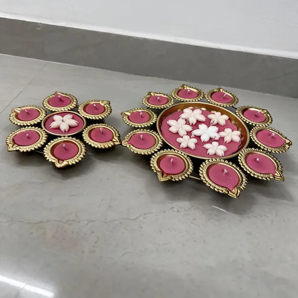 Wax_Metal_Traditional_Floral_Gold-Tone_Decorative_Diya_Set_Of_2