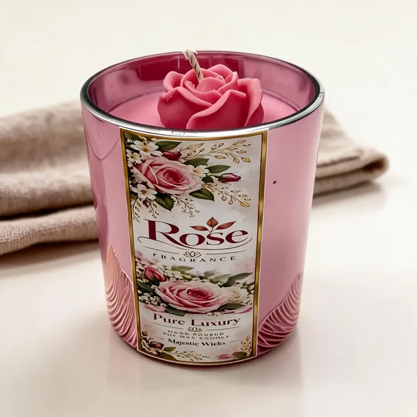 Wax_Glass_Floral_Rose_Scented_Pink_Finish_Jar_Candle