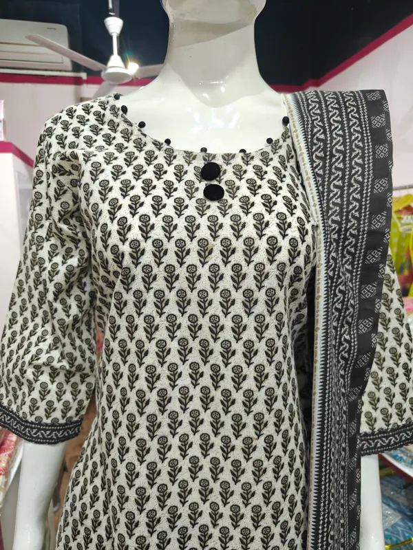 White_Cotton_Printed_Straight_Kurta_Set_For_Women