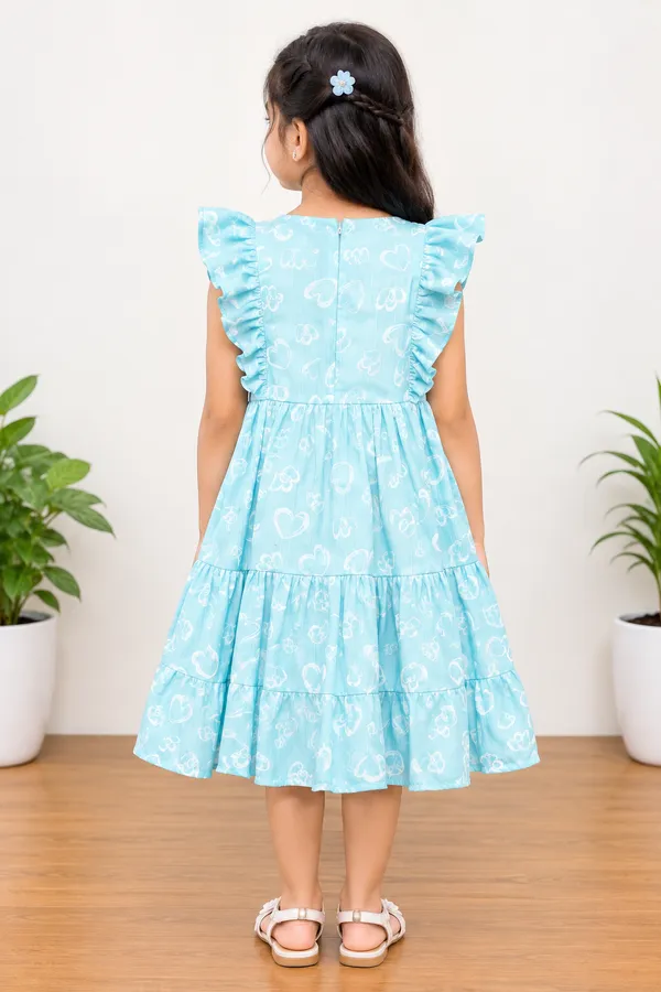 Blue_Cotton_Printed_Ruffle_Dress_For_Girls