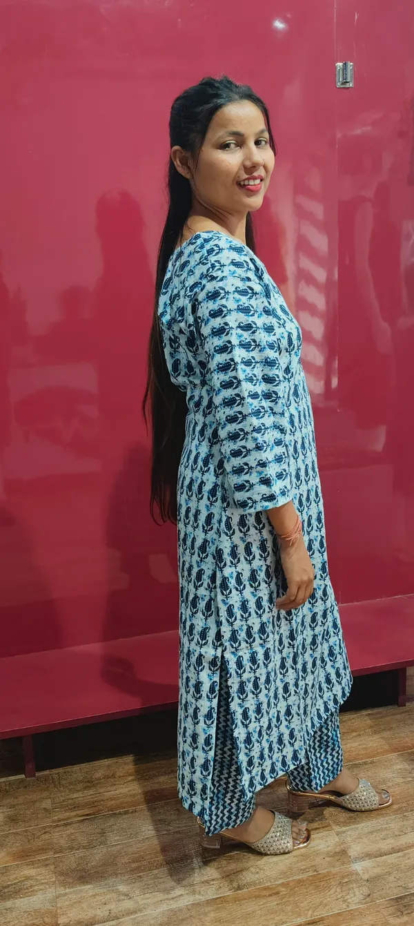 Blue_Cotton_Printed_Straight_Kurta_Set_For_Women