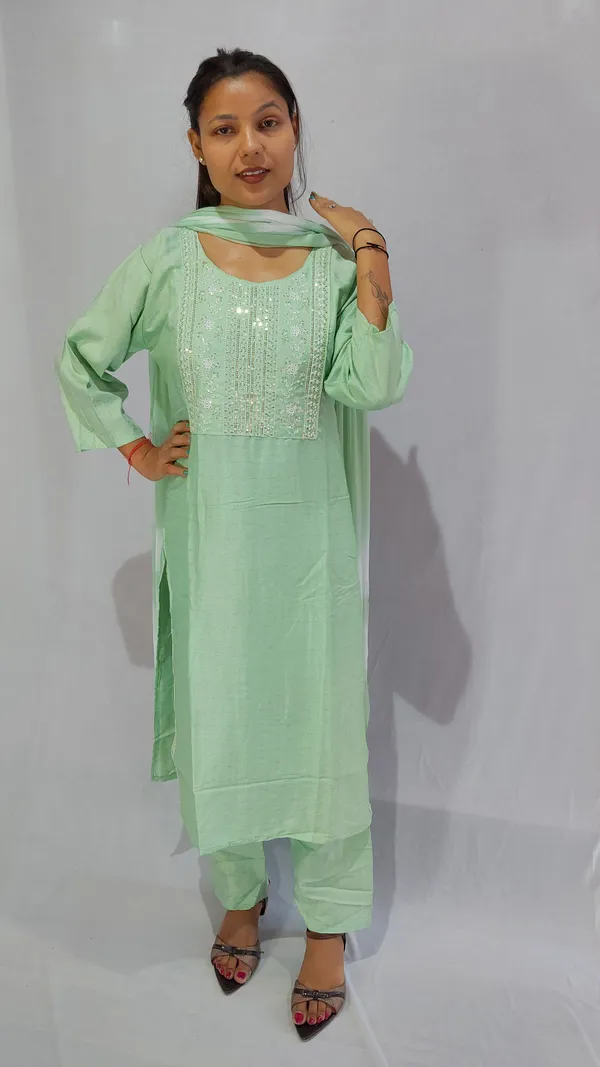 Sea_Green_Cotton_Polyester_Blend_Embellished_Straight_Kurta_Set_For_Women