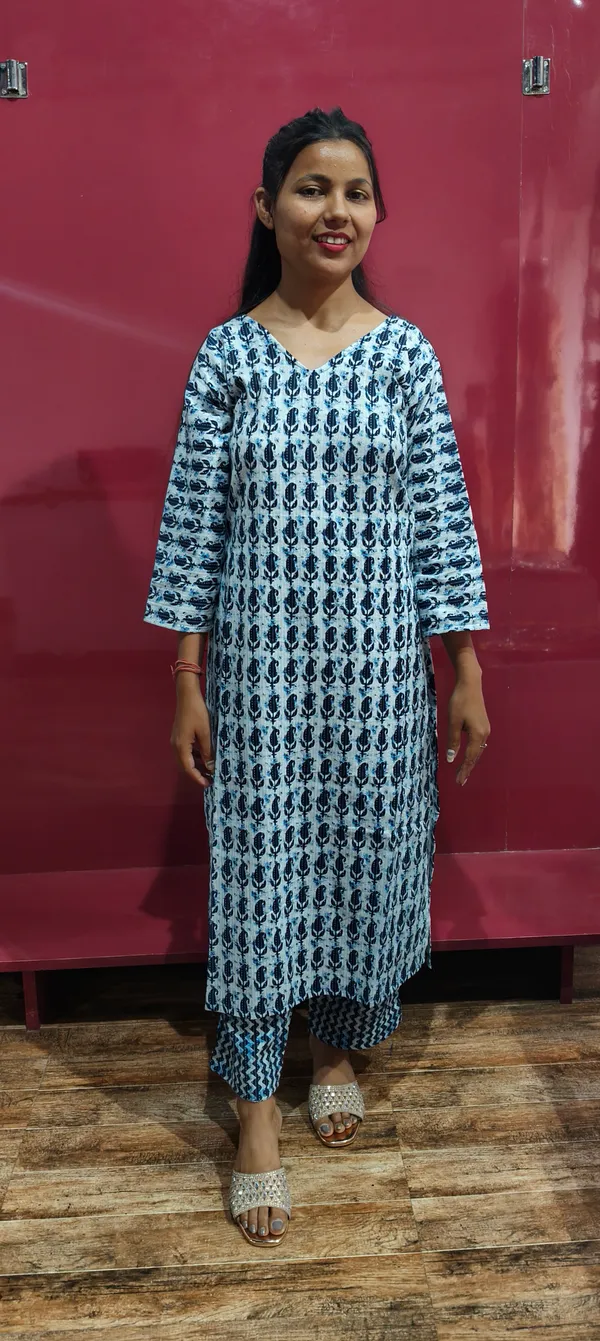 Blue_Cotton_Printed_Straight_Kurta_Set_For_Women
