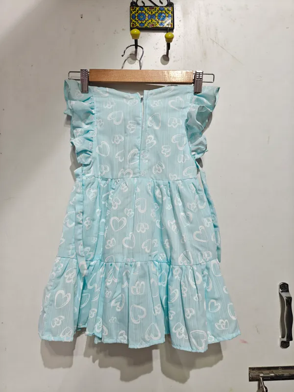 Blue_Cotton_Printed_Ruffle_Dress_For_Girls