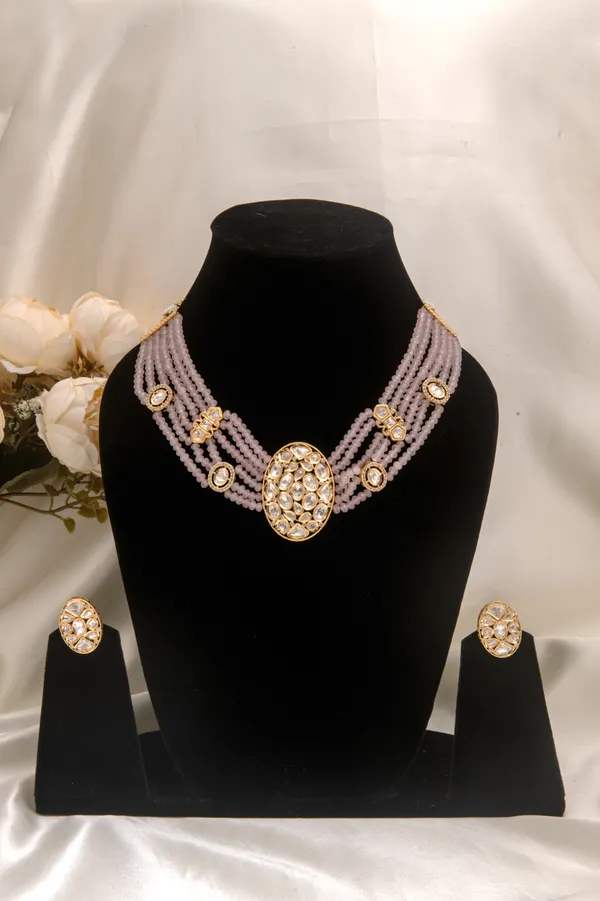 Pink_necklace_set_Brass__For_Women
