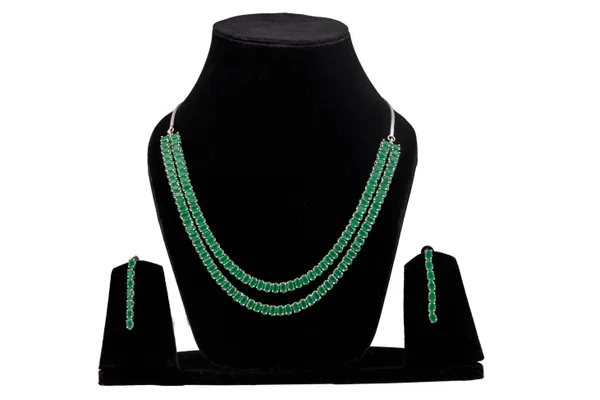 Green_necklace_set_Brass__For_Women