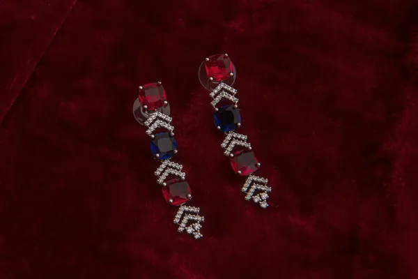 Red_Blue_Necklace_Set_Brass__For_Women