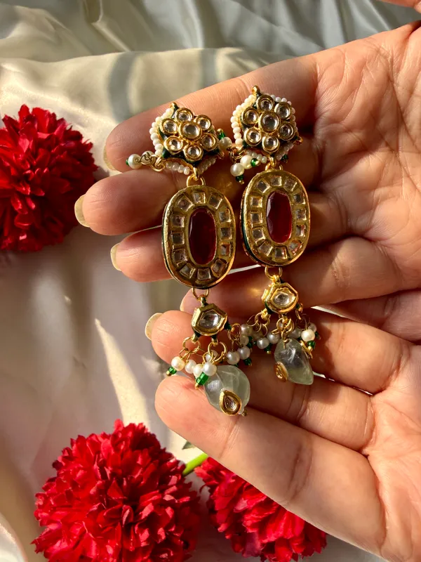 Gold_necklace__Nartana_kundan_set_Brass__For_Women