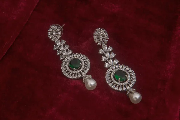 Silver_Necklace_Set_Brass__For_Women