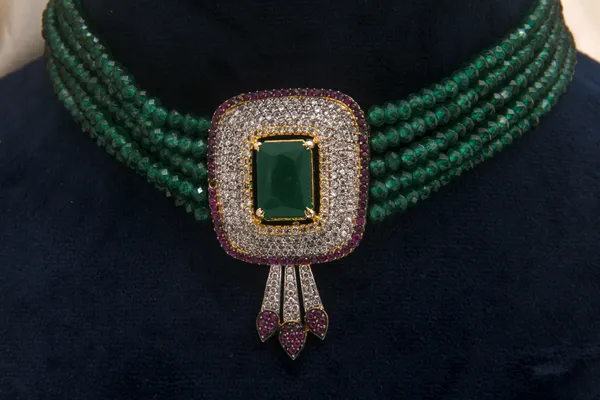 Green_necklace_set_Brass__For_Women