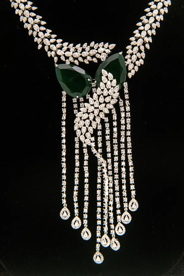 Green_necklace_set_Brass__For_Women