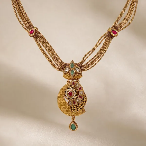 Gold_Necklace_Set_Brass__For_Women