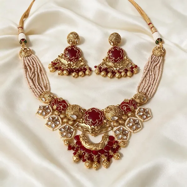 Gold_necklace_set_Brass__For_Women