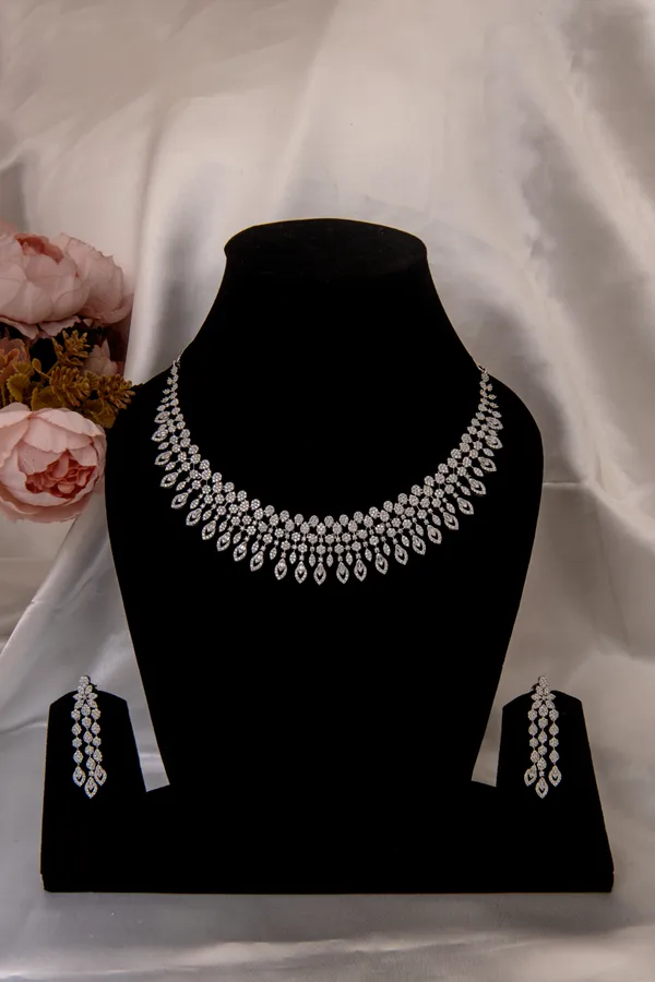 Silver_Necklace_Set_Brass__For_Women