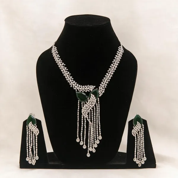 Green_necklace_set_Brass__For_Women