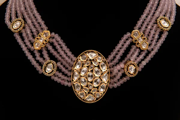 Pink_necklace_set_Brass__For_Women