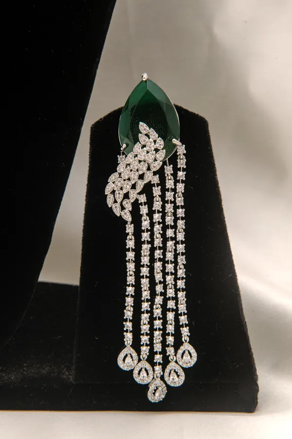 Green_necklace_set_Brass__For_Women