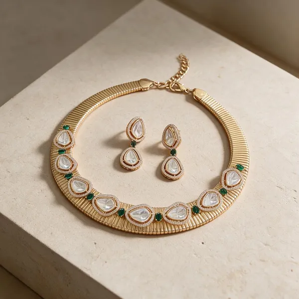 Gold_necklace_set_Brass__For_Women