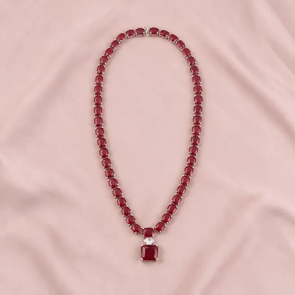 Red_necklace_set_Brass__For_Women