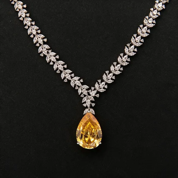 Silver_necklace_set_Brass__For_Women