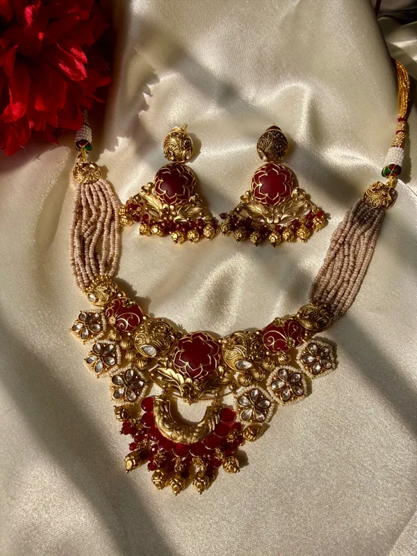 Gold_necklace_set_Brass__For_Women