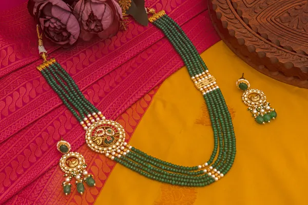 Green_Necklace_Set_Brass__For_Women