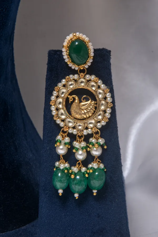 Green_Necklace_Set_Brass__For_Women