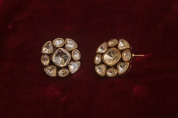 Gold_polished_Polki_Necklace_Set_Brass__For_Women