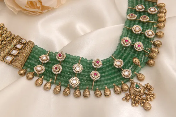 Green_necklace_set_Brass__For_Women