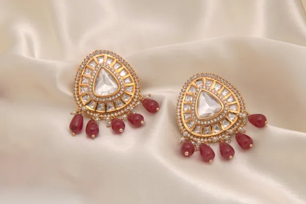 Maroon_necklace_set_Brass__For_Women