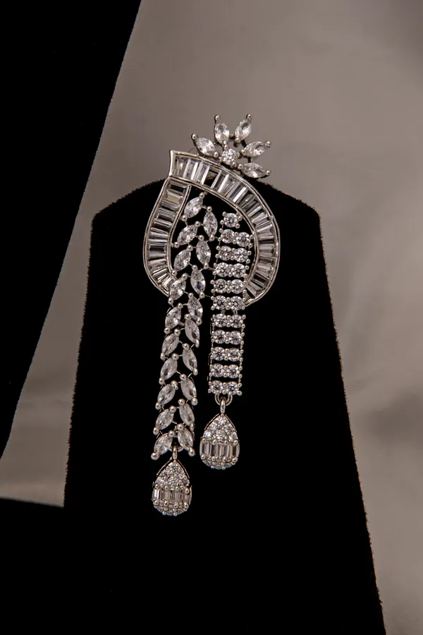 Silver_Necklace_Set_Brass__For_Women