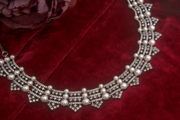Silver_Necklace_Set_Brass__For_Women