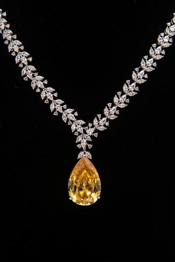 Silver_necklace_set_Brass__For_Women