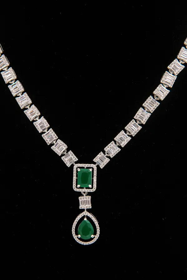 Green_necklace_set_Brass__For_Women