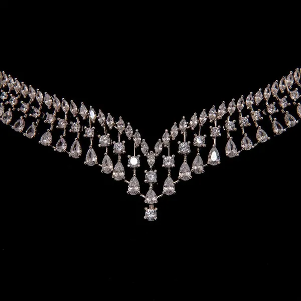 Silver_Necklace_Set_Brass__For_Women